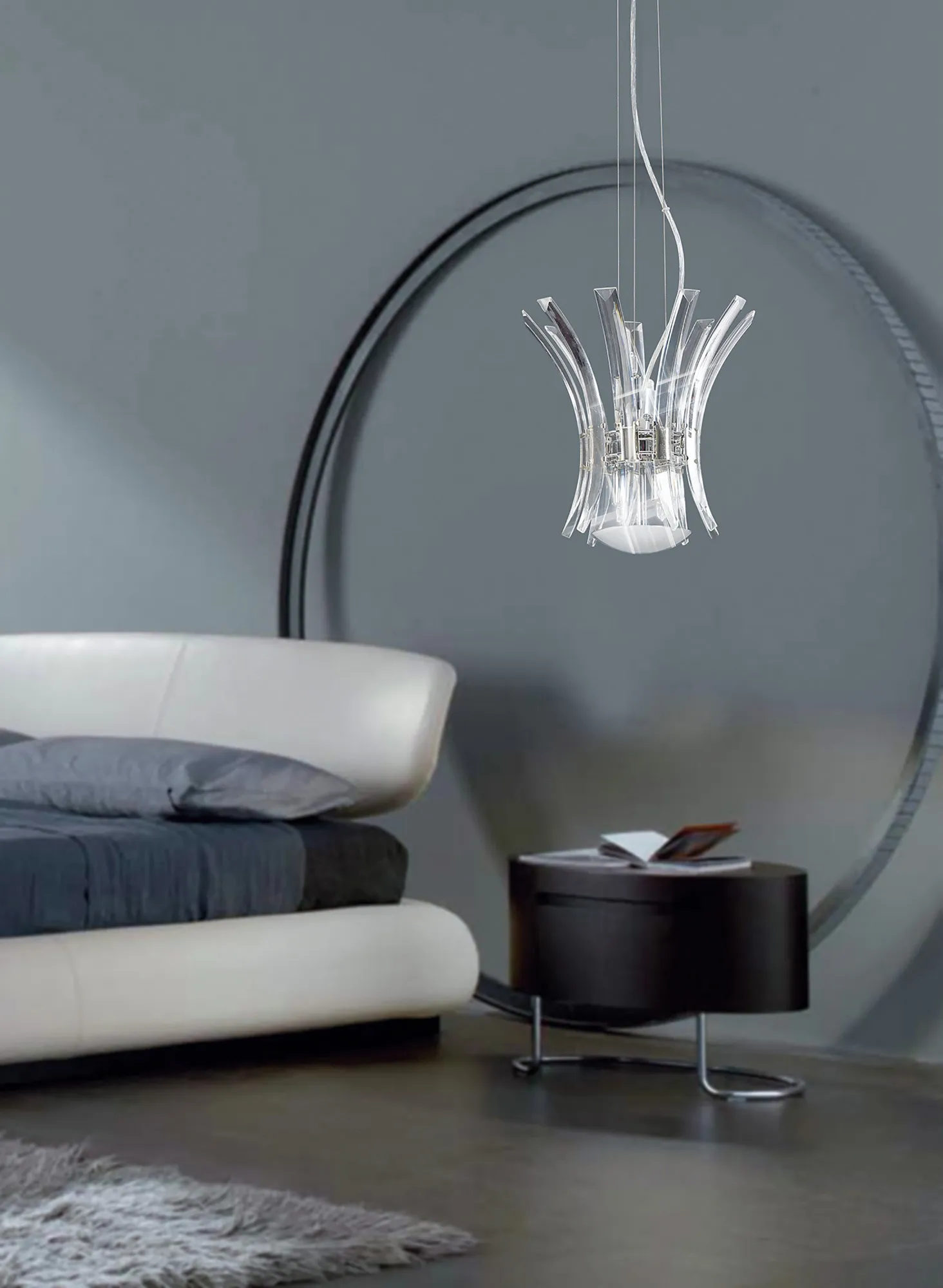 Sinclair Crystal Ceiling Lights Diyas Single Crystal Pendants